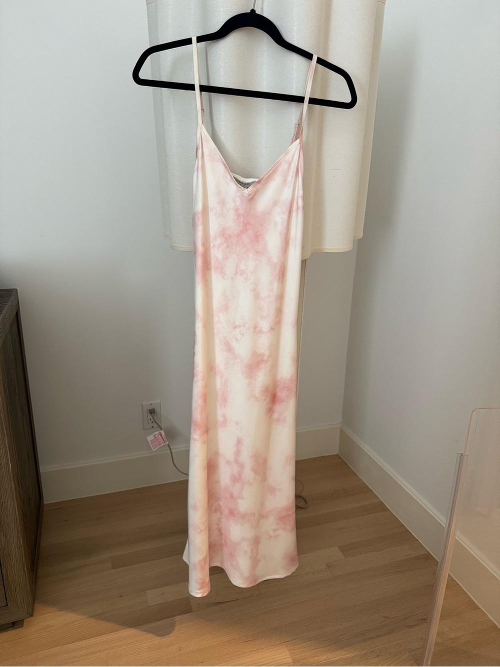All Saints Pink and Cream Slip Dress